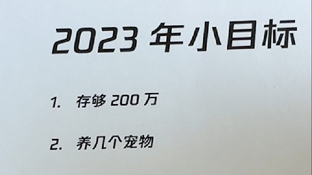是时候盘点下2023年达成的目标了