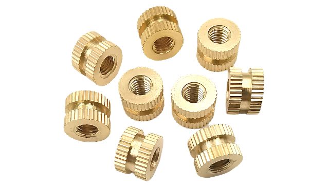 工丂精密注塑无铅黄铜滚花嵌件螺母