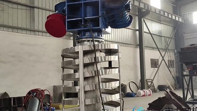 改性PP  pe颗粒降温风冷兼并水冷盘式螺旋振动提升机