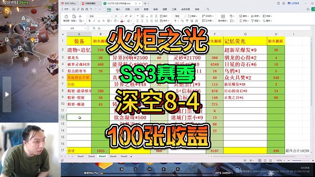 火炬之光无限SS3赛季深空8-4收益测试100张地图