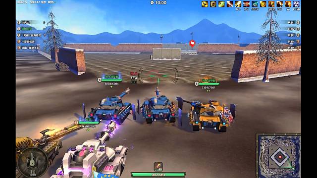 坦克大战  小蓝车5杀灭队啦～