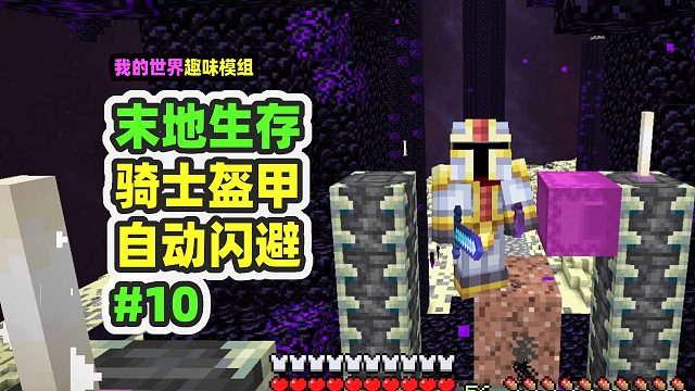 我的世界：末地生存10，做出神圣骑士盔甲，感觉自己无敌了