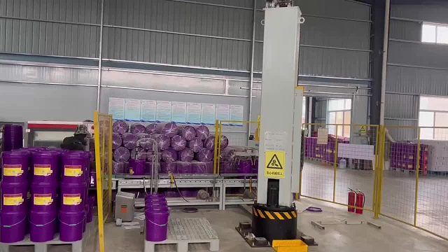 涂料桶乳胶漆桶立柱码垛机器人#涂料桶码垛#乳胶漆桶码垛 #码垛机器人#工业机器人#机械手