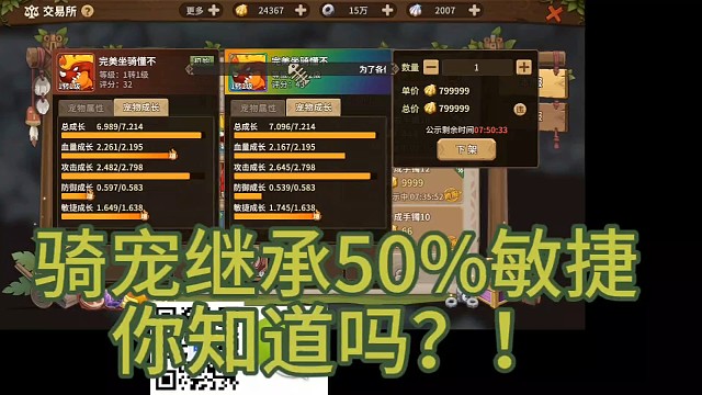 石器时代觉醒-宠物属性分布随讲（骑宠）