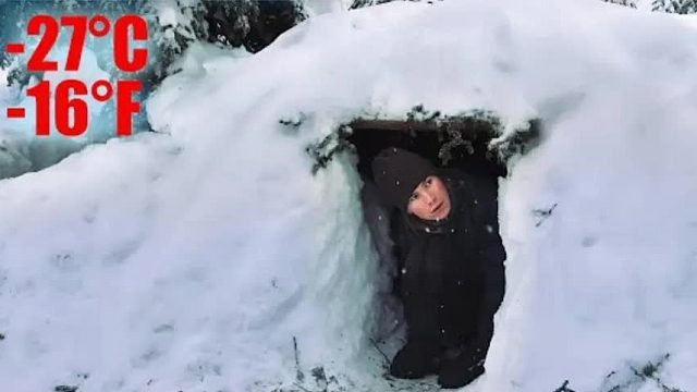 零下27度雪山生存3天，小伙妙招成功抵御寒冷，打破雪山生存奇迹