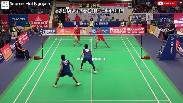 速度与力量的巅峰对决，李俊慧_郑思维 vs鸡血组合 ，2017亚洲团体锦标赛。