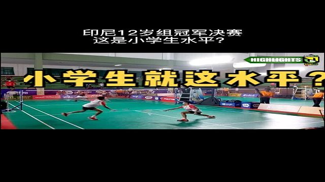 这是小学生就能有的水平么？印尼12组冠军决赛，各位给看看