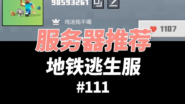 【我的世界】开局最强新手装，地铁逃生服务器