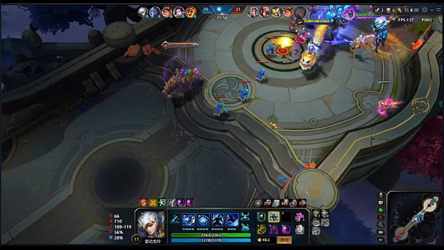 夏侯.一场团战，两次大招，迂回战斗，完美回城.