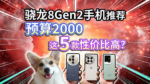 【3月手机推荐】骁龙8 Gen2、预算2000，这5款性价比高？