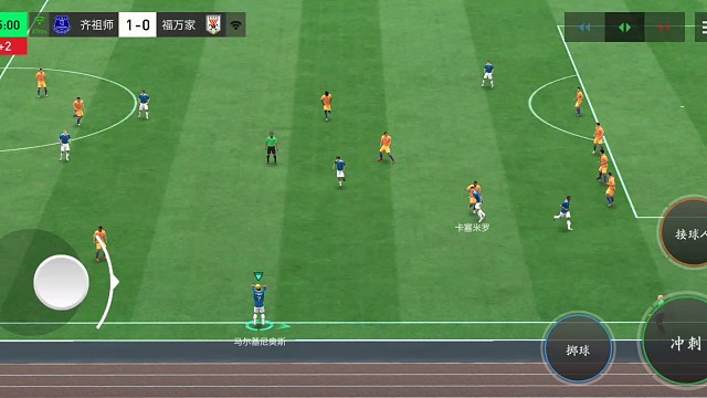 边路发球 接球罗多变向=衔接射门