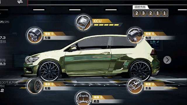 《巅峰极速》 大众 高尔夫R  座舱视角走线演示