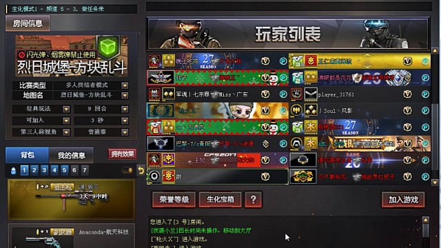 CF穿越火线生化荣誉等