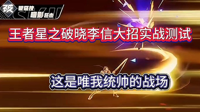 王者星之破晓李信大招特效，这是唯我统帅的战场 帅死了