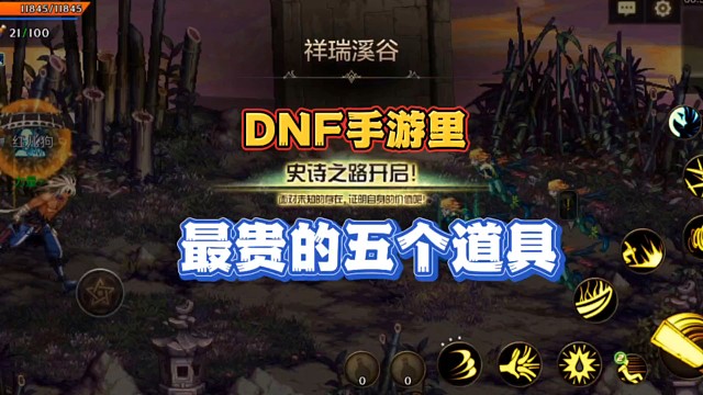 DNF手游五个卖的最贵的道具，你知道哪几个