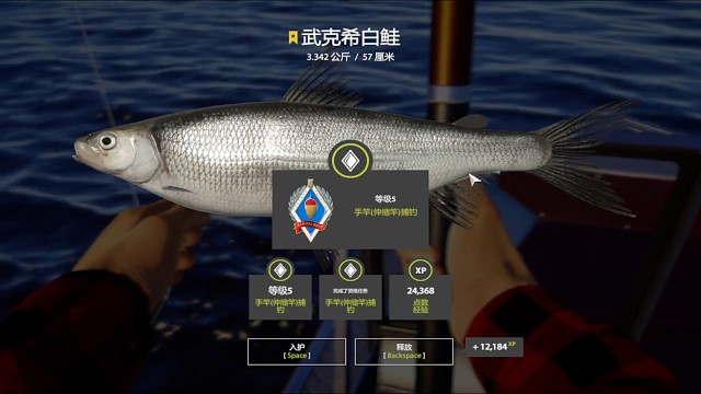 27图拉多加群岛–手杆星武克希，手杆7级资格。上线一杆入魂，第一条鱼