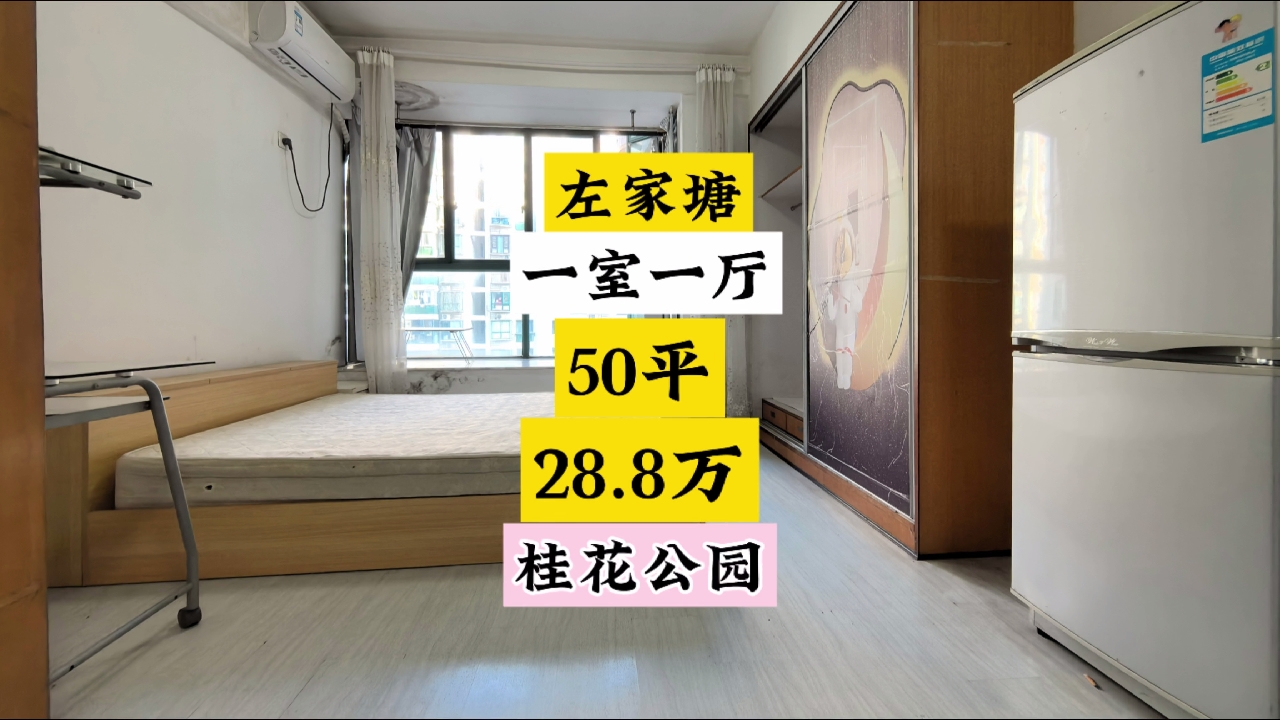 左家塘电梯一室一厅50平28.8万，走路几分钟到3号线桂花公园站。#长沙买房 #高性价比好房