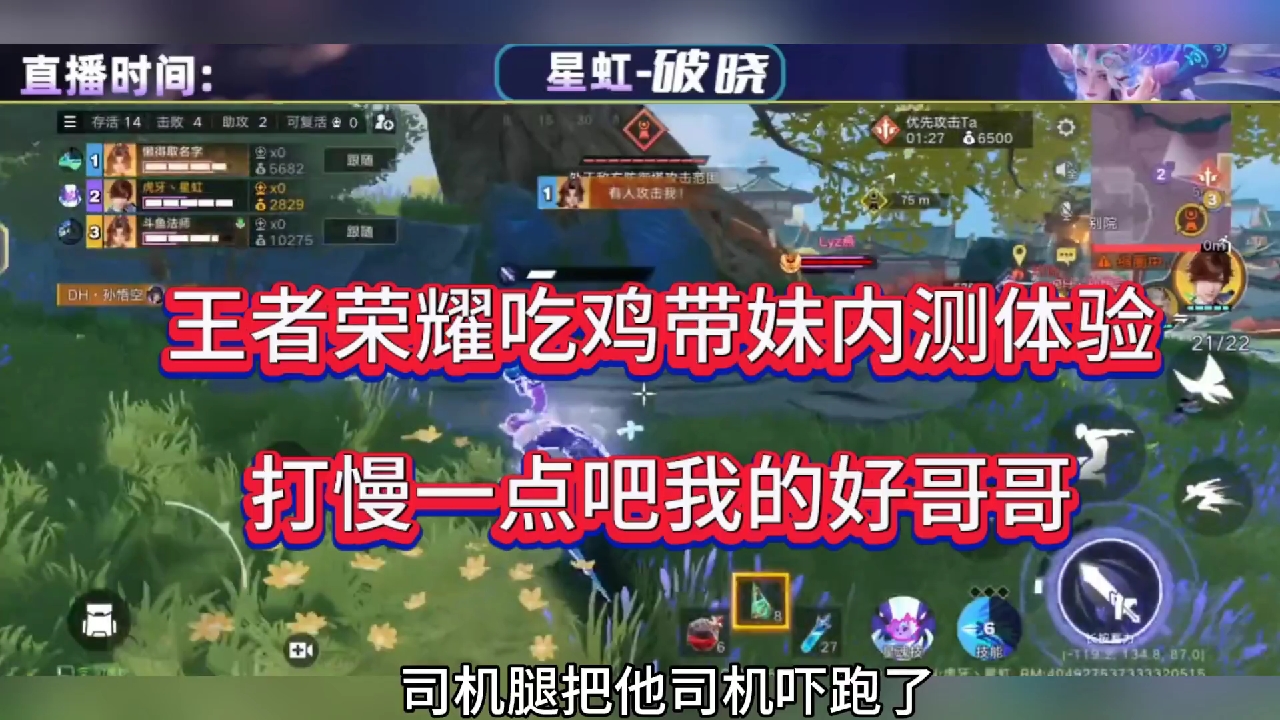 王者荣耀吃鸡带妹内测，你慢一点啊哥哥