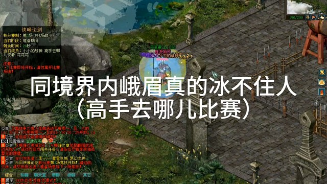 劍俠情緣網(wǎng)絡(luò)版「劍網(wǎng)1」同境界內(nèi)峨眉真的冰不住人（高手去哪兒比賽）「城北大叔」