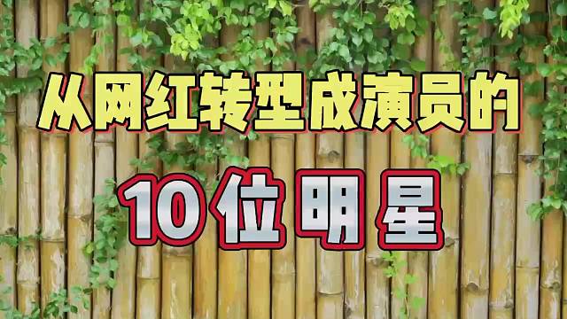 從網(wǎng)紅轉(zhuǎn)型成演員的十位明星