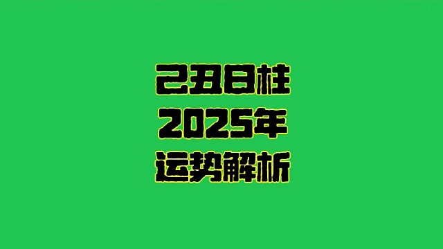 己丑日2025年運勢   己丑日柱生人男女2025年乙巳年蛇年運勢解析