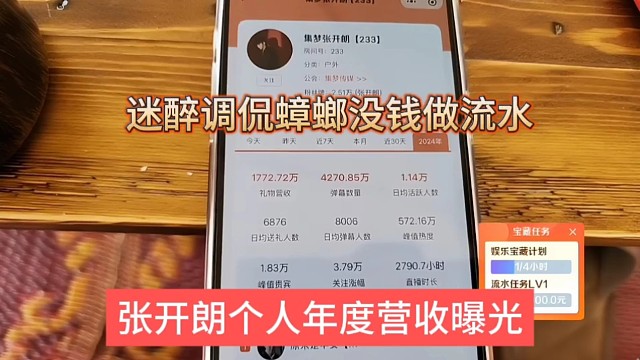 張開朗個人年度營收曝光，迷醉爆出蟑螂王沒錢了