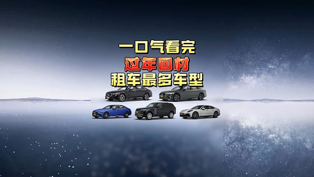 過年村口車展，哪款租車率最高
