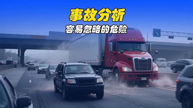高速上的危險路段，經過時要特別注意