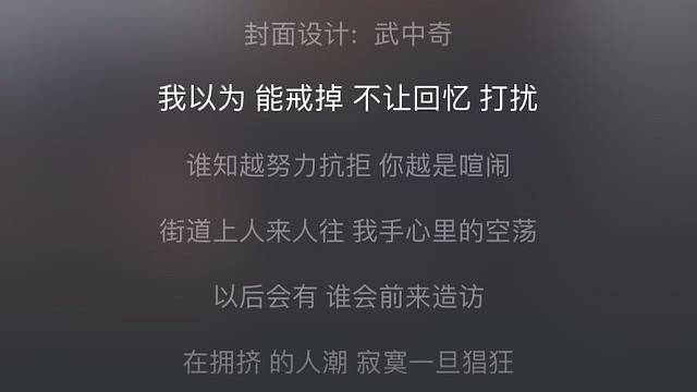 街道上人来人往 我手心里的空荡