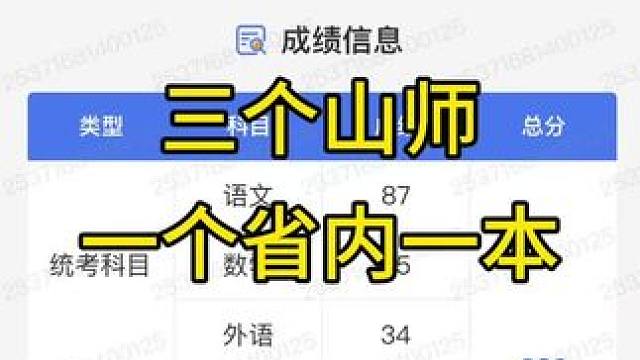 今年大概率三個(gè)山師，一個(gè)省內(nèi)一本，一個(gè)本科，還可以！明年繼續(xù)加油！