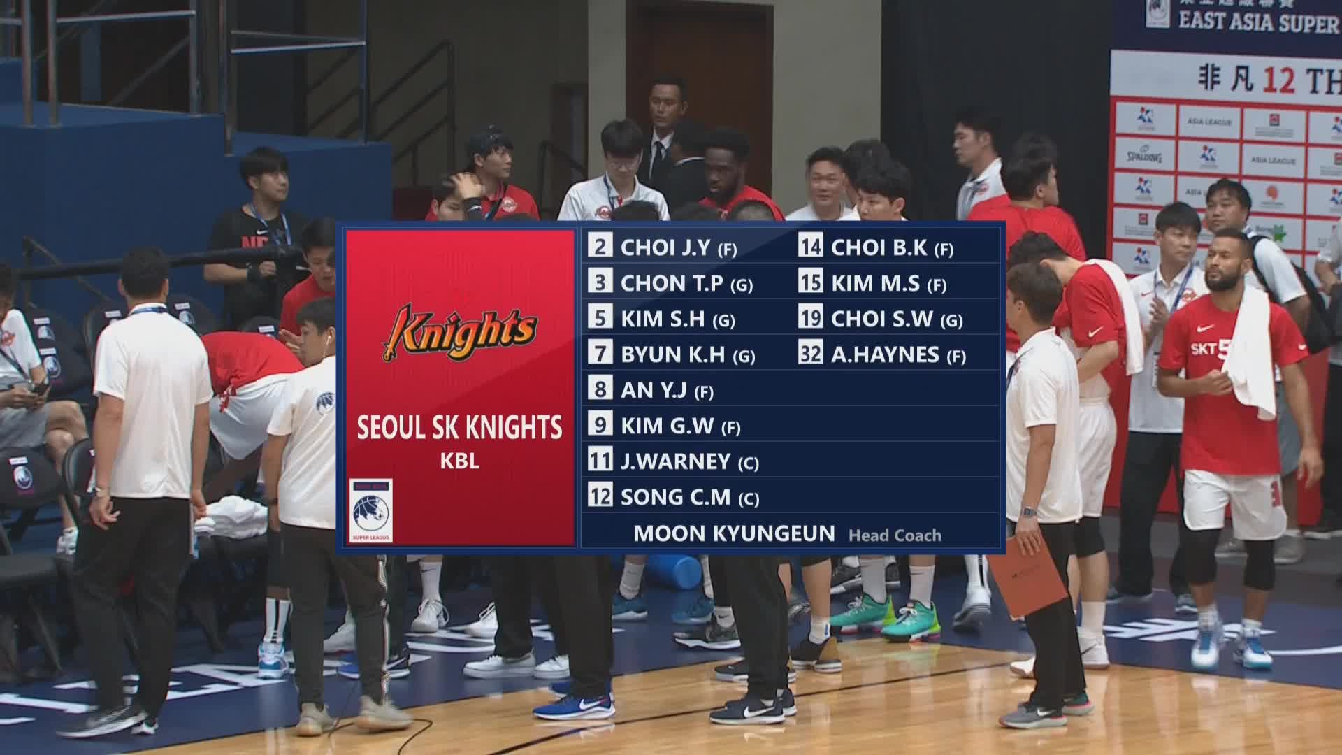 2019东亚超级联赛非凡12篮球赛0917-首尔SK骑士 VS 黑水精英