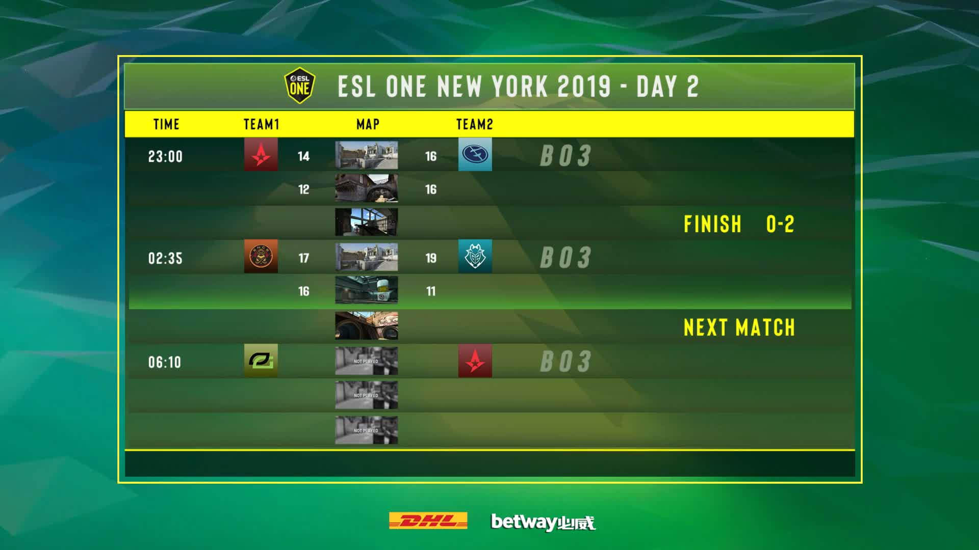 ENCE vs G2 ESL ONE纽约站