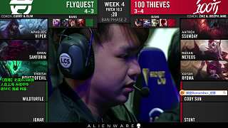 FLY vs 100T 2020LCS春季賽常規(guī)賽第四周
