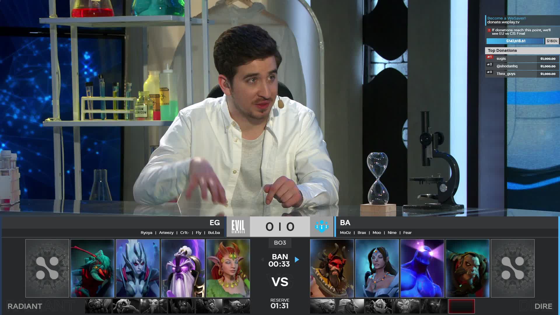 EG vs ASS-1 WeSave线上慈善赛