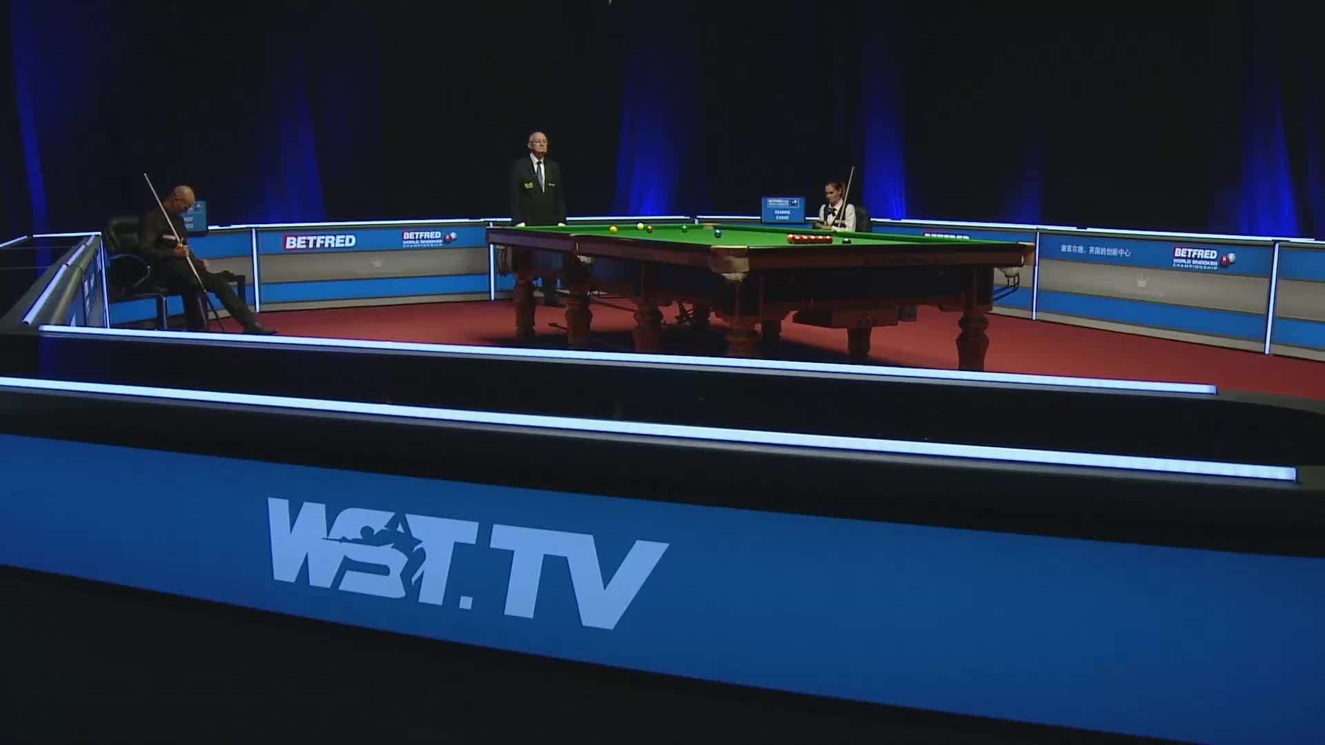 安迪-希克斯 vs 瑞妮-埃文斯s上半场，7月21日#2020斯诺克世锦赛#无解说