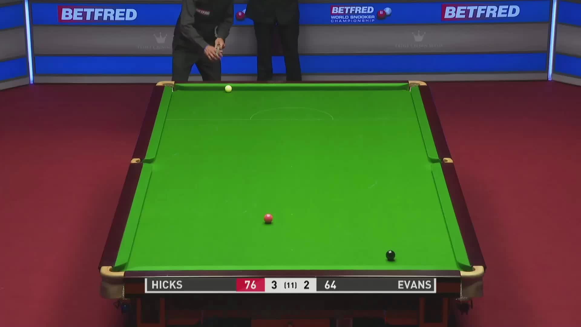 埃文斯霸气抓住机会，比分追平3-3！7月21日#2020斯诺克世锦赛#