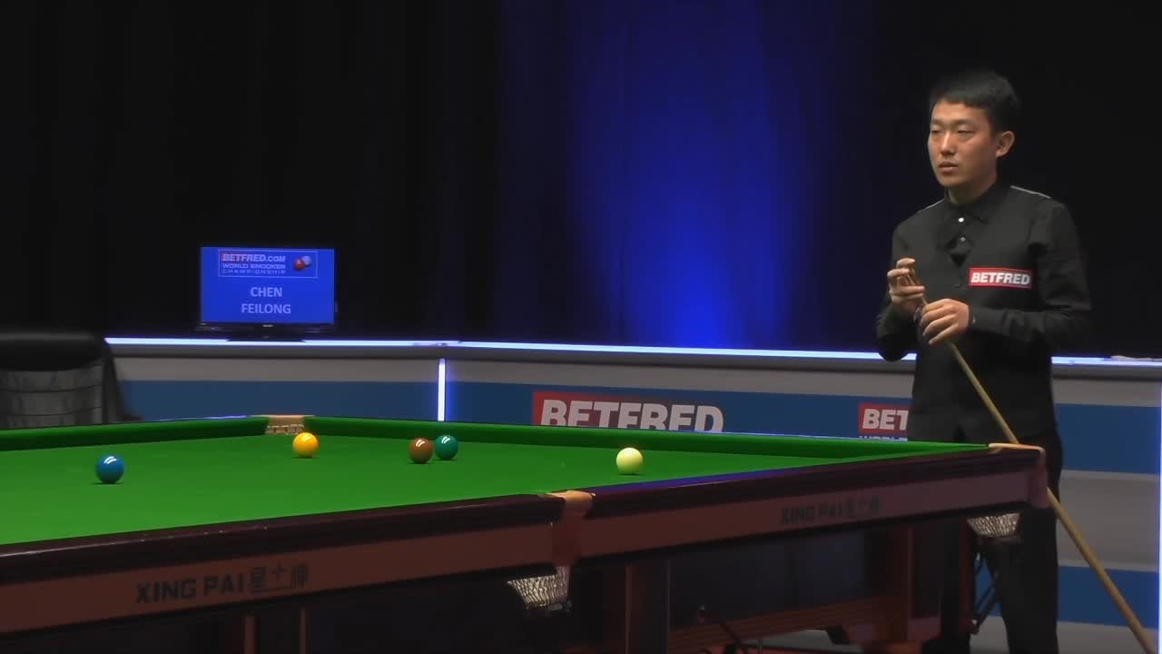 陈飞龙 vs 阿伦-希尔（下半场），7月21日#斯诺克世锦赛#