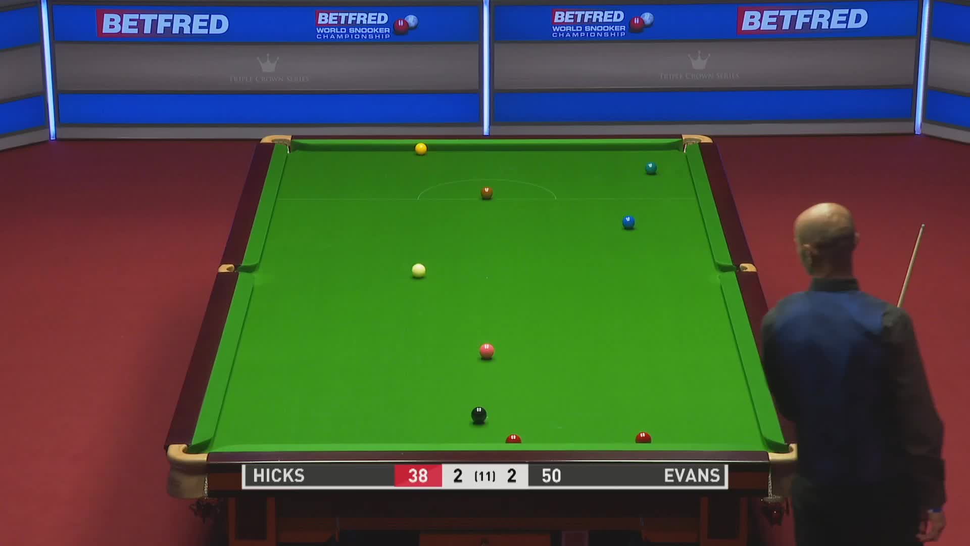 安迪-希克斯 vs 瑞妮-埃文斯（下半场），7月21日#斯诺克世锦赛#无解说