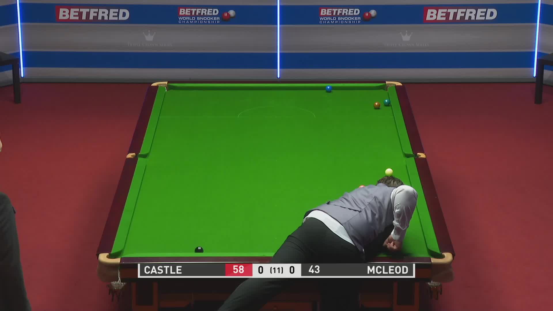 卡斯尔vs麦克劳德（上半场），7月22日#斯诺克世锦赛#