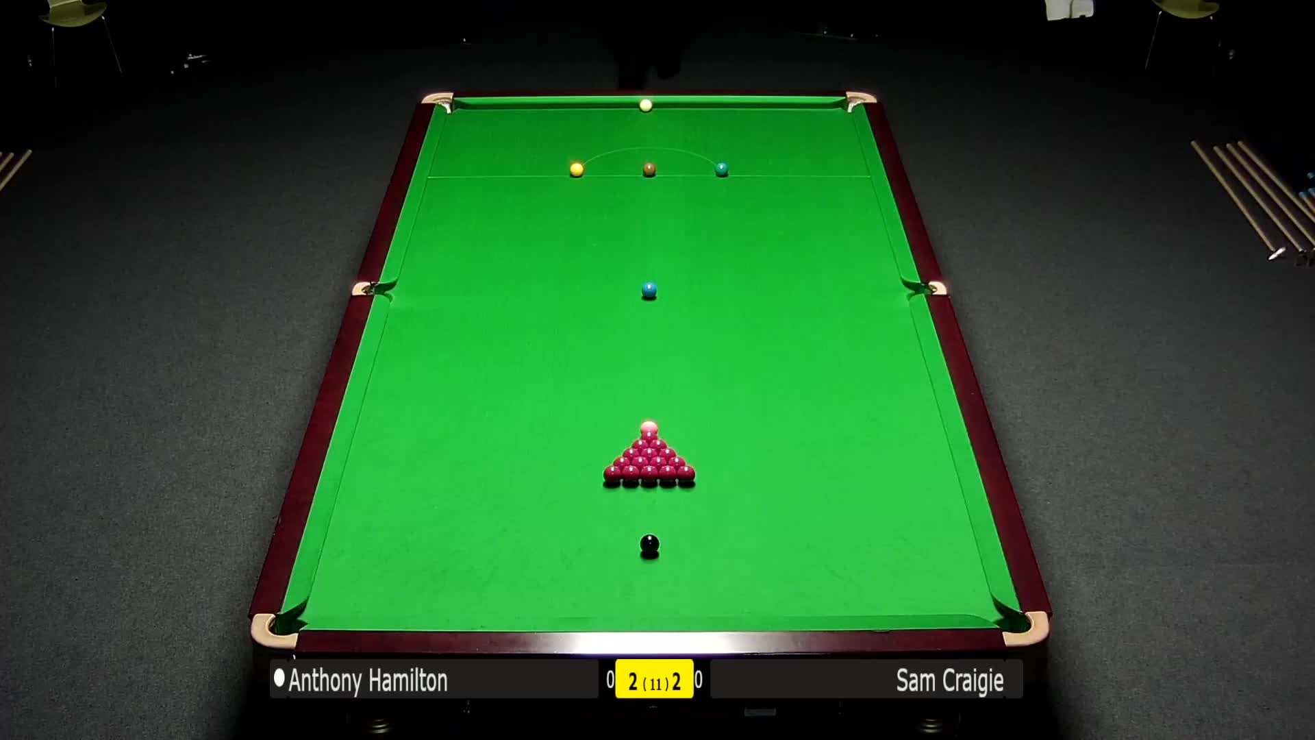 安东尼-汉密尔顿vs山姆-克雷吉,7月25日#斯诺克世锦赛#清流下半场