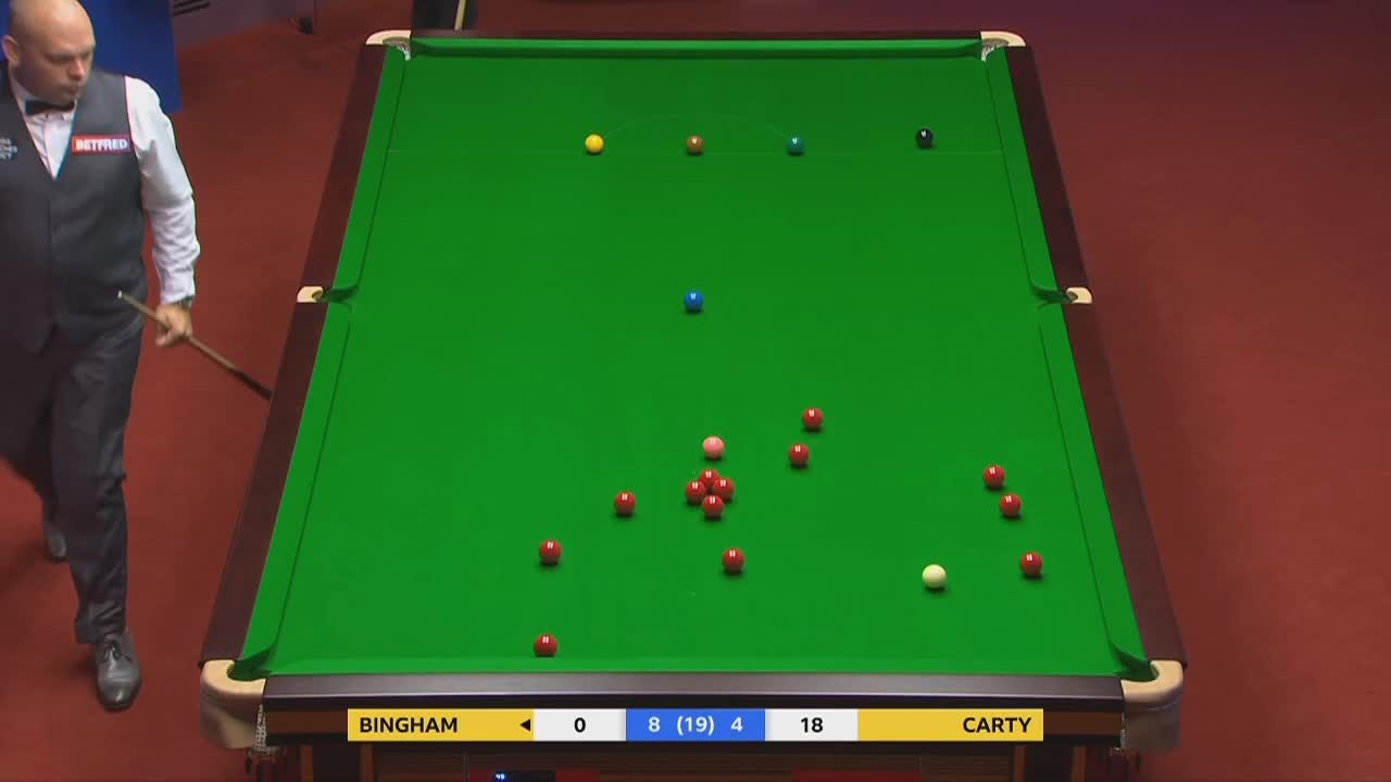 斯图尔特·宾汉姆VS阿什利·卡蒂  ，8月1日#斯诺克世锦赛#一诺解说（2）