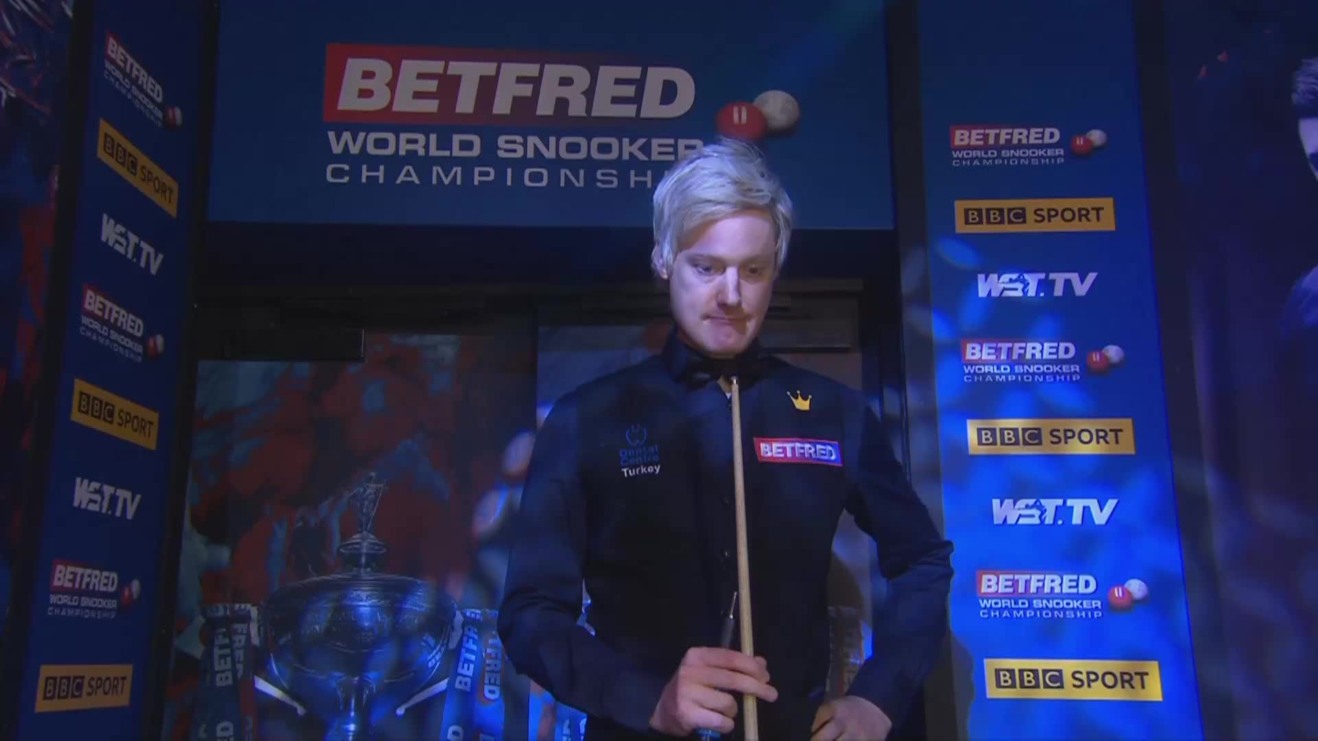 尼尔·罗伯逊VS巴里·霍金斯，8月9日#斯诺克世锦赛#清流 02:00场