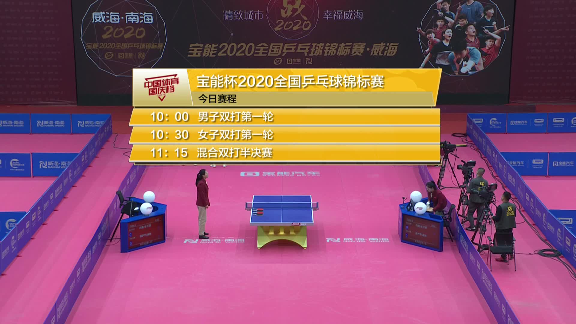 全国乒乓球锦标赛 男子女子双打第1轮