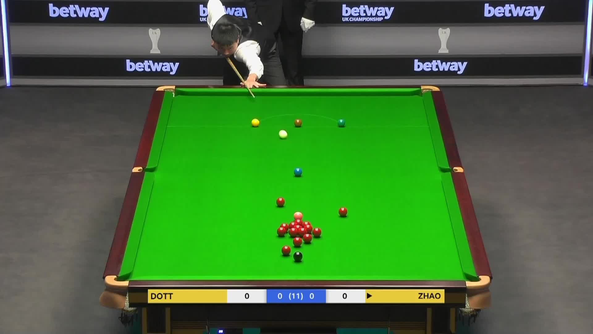 1123日#斯诺克英锦赛#格雷姆·多特VS赵剑波上半场，清流2号桌