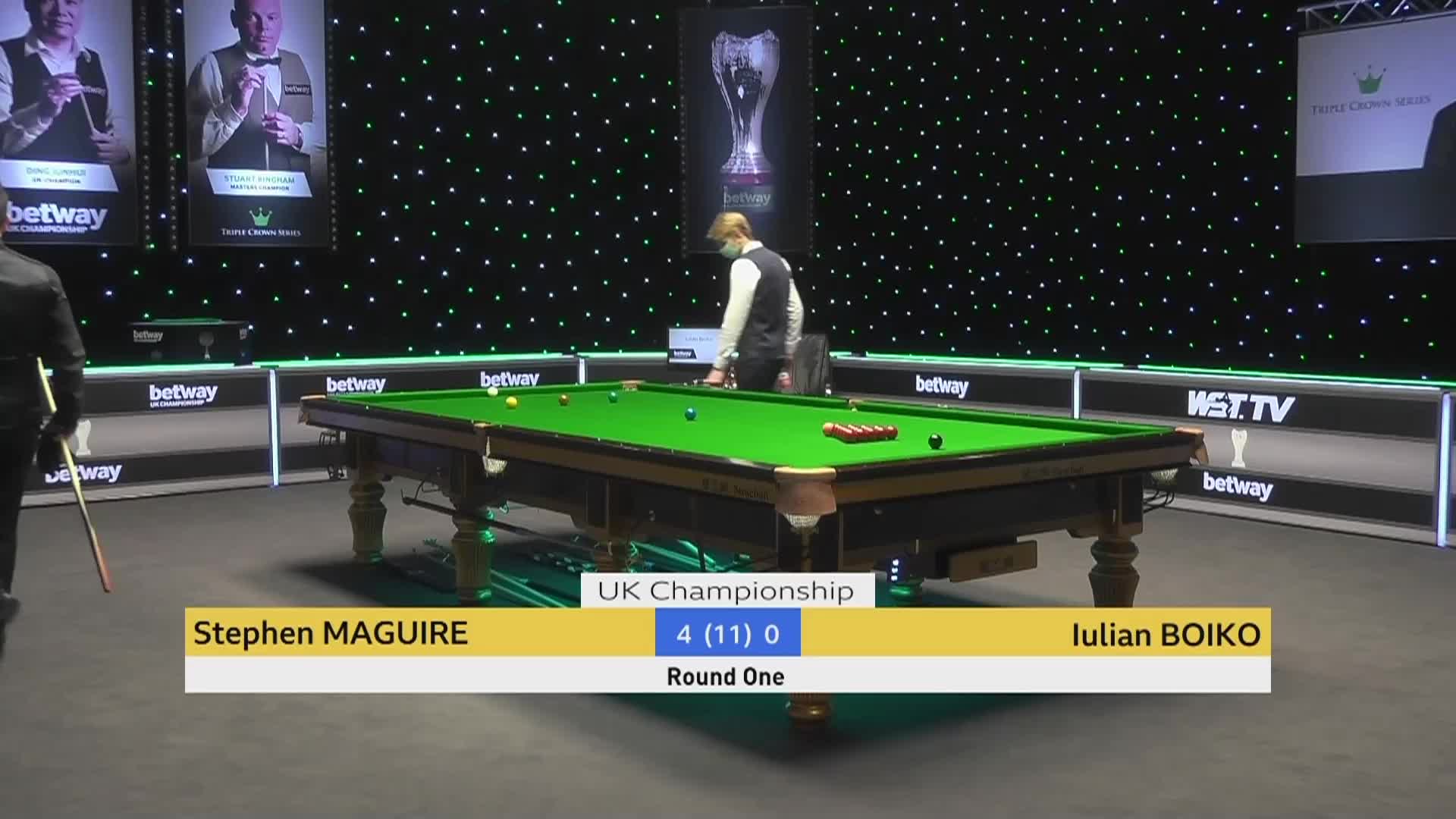斯蒂芬·马奎尔VS尤里安·伯伊科，11月24日#斯诺克英锦赛#下半场，清流1号桌