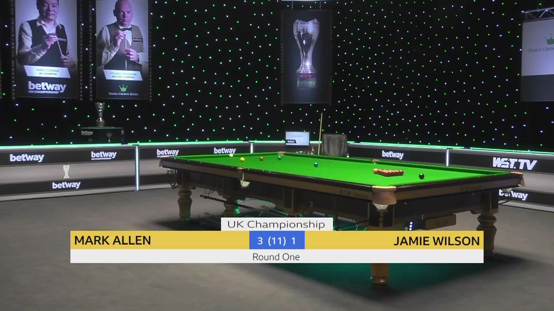 马克·艾伦VS詹姆·威尔逊 11月26日#斯诺克英锦赛#下半场  清流
