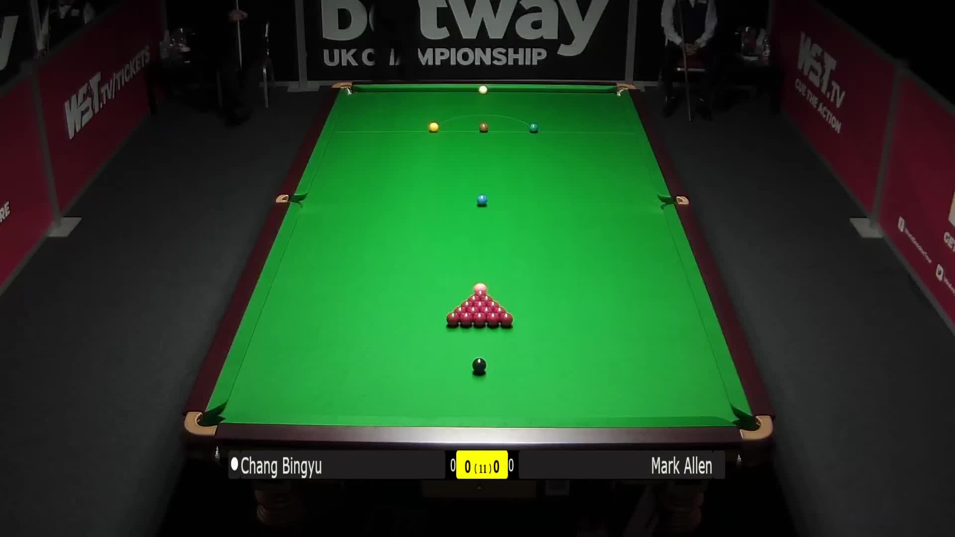 常冰玉	VS马克·艾伦11月28日#斯诺克英锦赛#上半场  清流