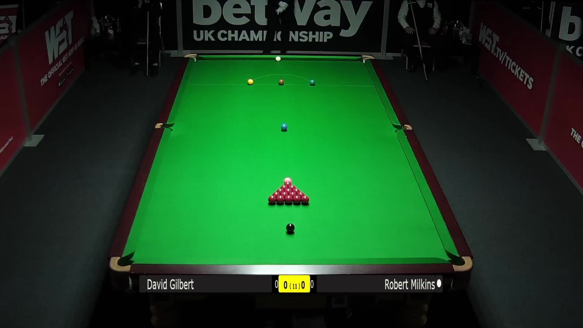 大卫·吉尔伯特	VS	罗伯特·米尔金斯11月28日#斯诺克英锦赛#上半场  清流
