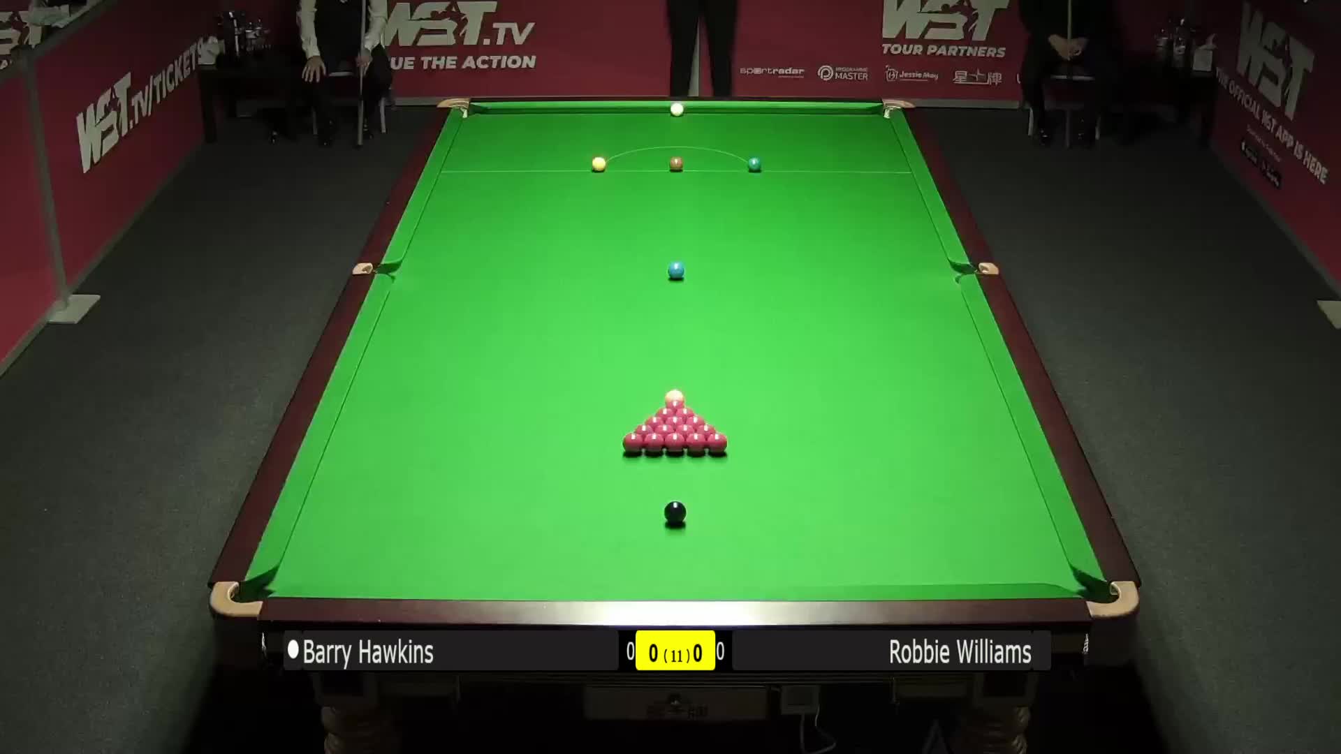 巴里·霍金斯VS	罗比·威廉姆斯11月28日#斯诺克英锦赛#上半场  清流