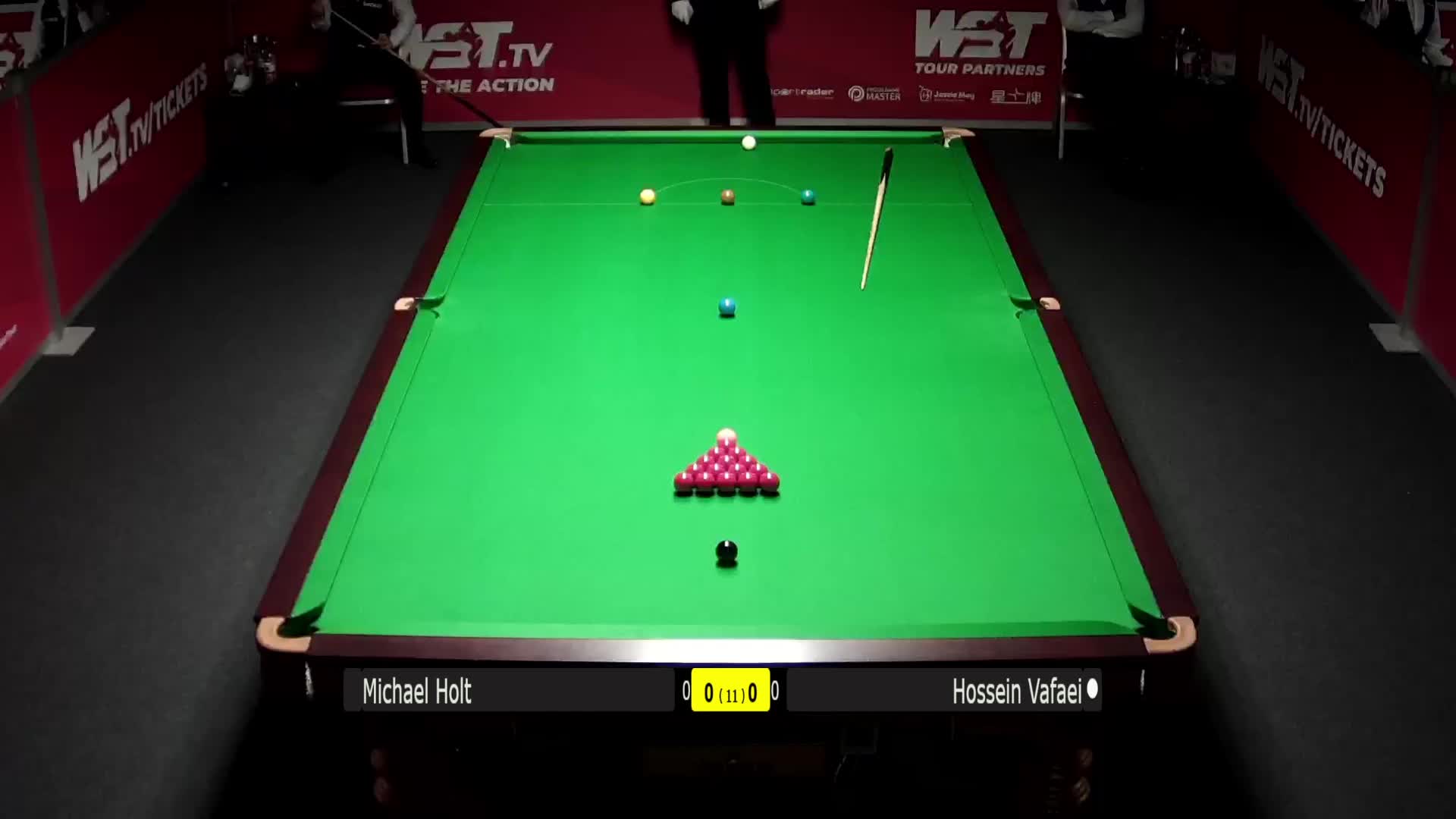 迈克尔·霍尔特	VS侯赛因·瓦菲11月28日#斯诺克英锦赛#上半场  清流